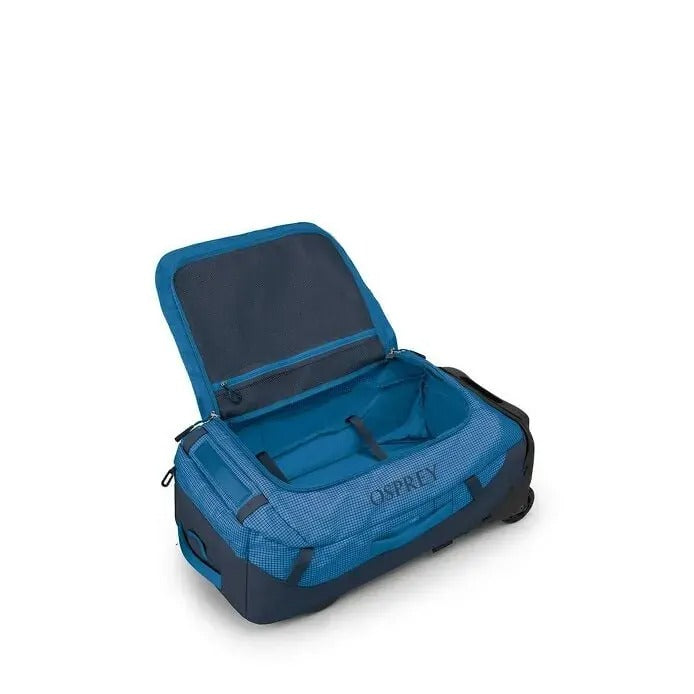 Load image into Gallery viewer, Osprey Transporter 60L Wheeled Duffel - Blue Flame/Nocturnal Blue
