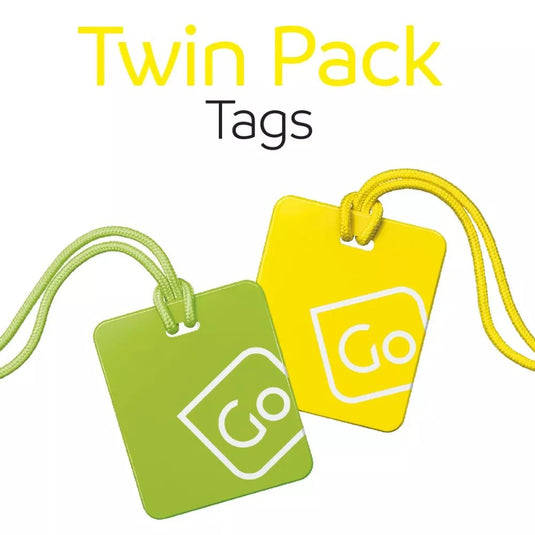GO Luggage Tag Twin Pack (Yellow/Green)