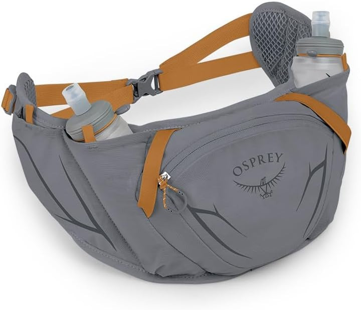 Load image into Gallery viewer, Osprey Duro/Dyna Hip Belt with Flasks - Phantom Grey/Toffee Orange


