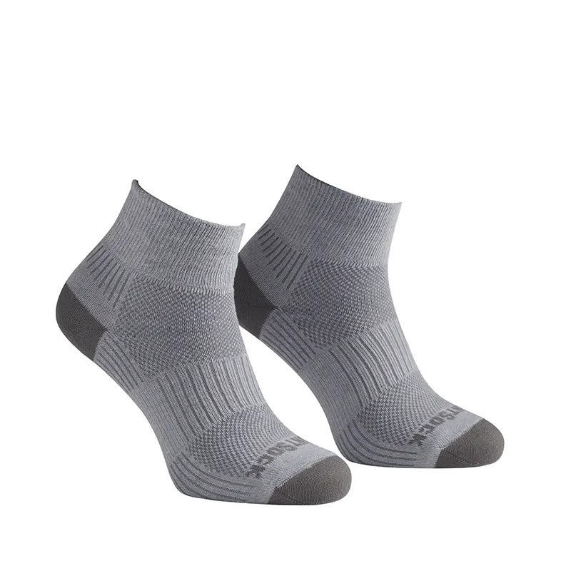Load image into Gallery viewer, Wright Sock Coolmesh Quarter Sock - Grey
