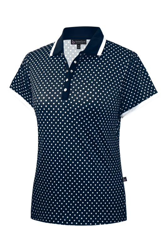 Birdee Coco Navy Spot S/S Top Womens