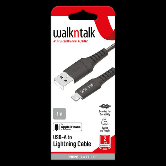 WnT USB A to Lightning Cable Black