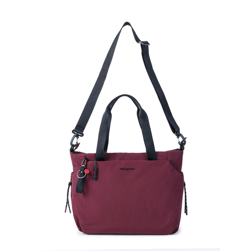 Load image into Gallery viewer, Hedgren Satoshi Tote 14Inch Maroon Banner
