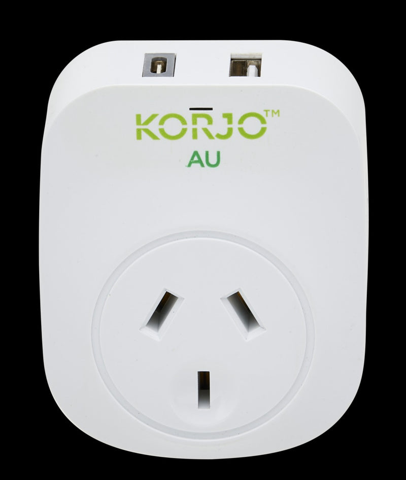 Load image into Gallery viewer, Korjo USB A+C &amp; Power Adaptor Aus
