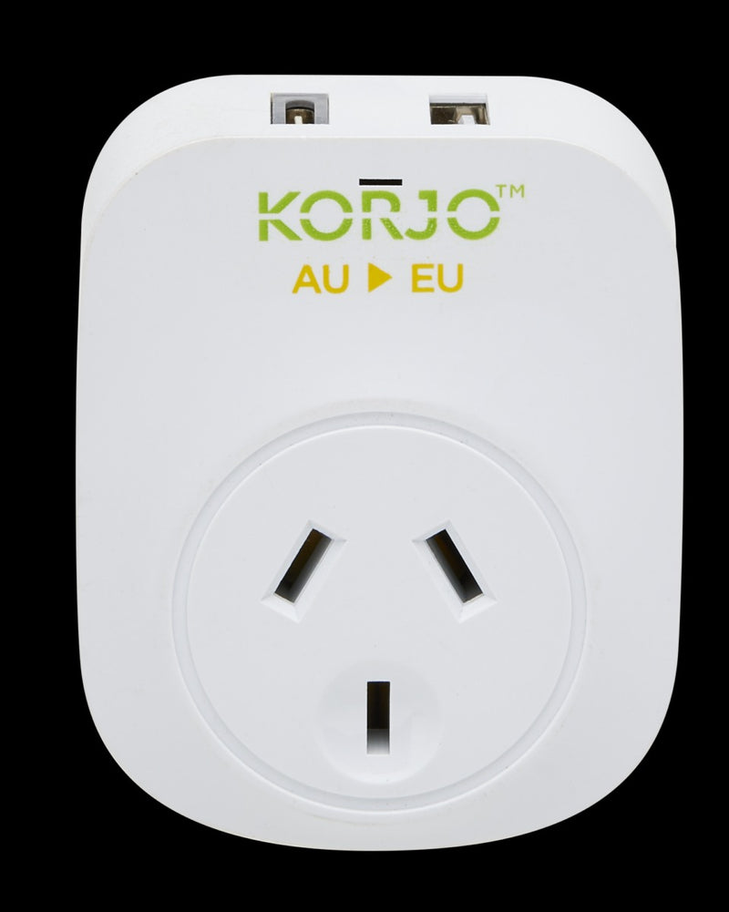 Load image into Gallery viewer, Korjo USB A+C &amp; Power Adaptor AU/EU
