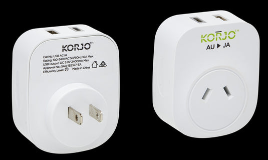 Korjo USB A+C & Power Adaptor AU/JAPAN