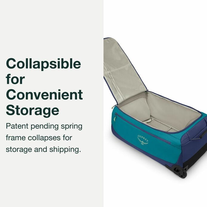 Load image into Gallery viewer, Osprey Daylite Wheeled 115 Litre Duffle - Blue Spikemoss/Alkaline
