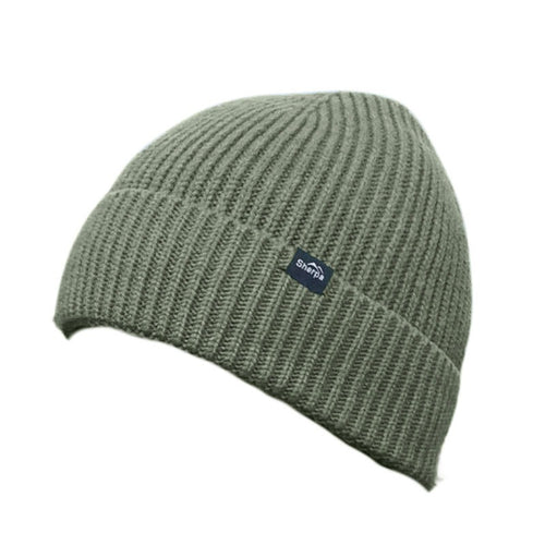 Sherpa Merino Knit Beanie Temba - Khaki
