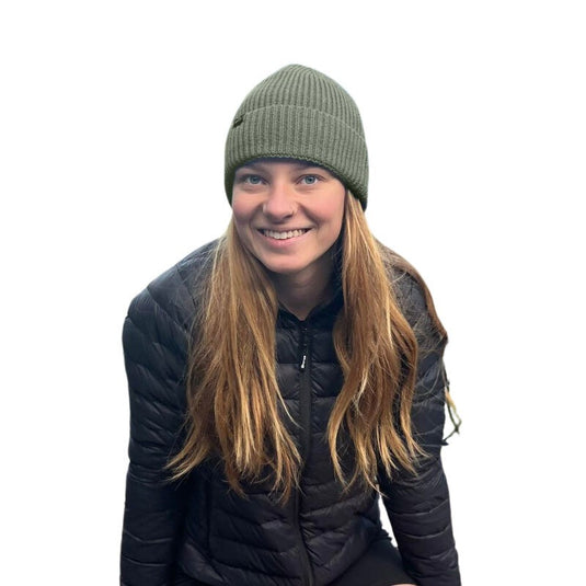 Sherpa Merino Knit Beanie Temba - Khaki