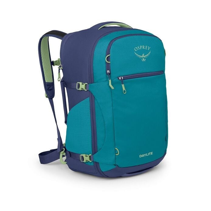 Load image into Gallery viewer, Osprey Daylite Carry On Travel Pack 44L - Blue Spikemoss/Alkaline 
