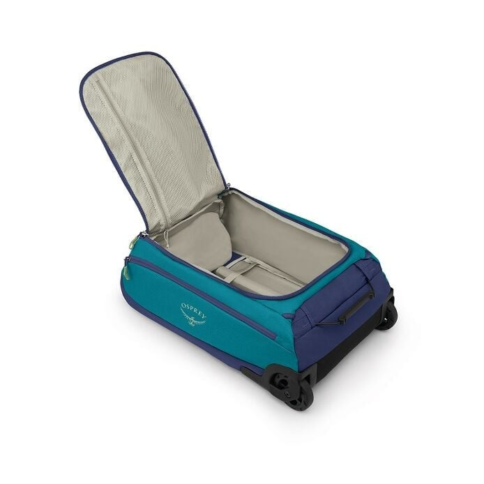 Load image into Gallery viewer, Osprey Daylite Carry On Wheeled 40 Litre Duffel - Blue Spikemoss/Alkaline

