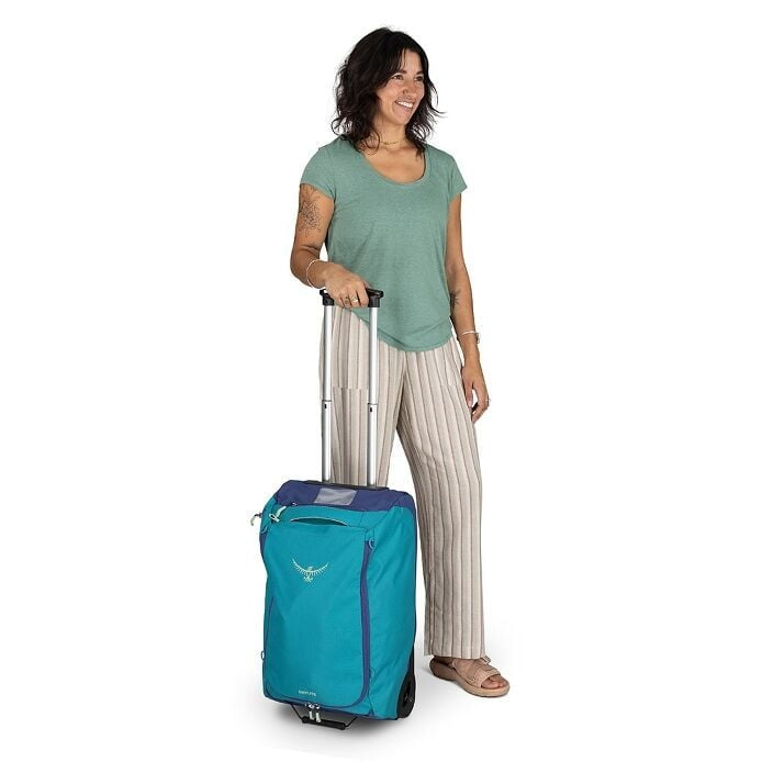 Load image into Gallery viewer, Osprey Daylite Carry On Wheeled 40 Litre Duffel - Blue Spikemoss/Alkaline
