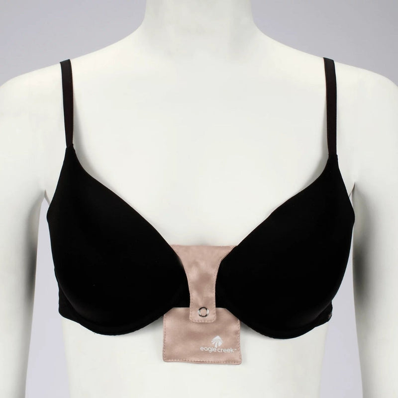 Load image into Gallery viewer, Eagle Creek Silk Undercover Bra Stash - Rose
