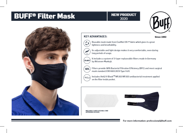 Load image into Gallery viewer, Buff Filter Mask Adult
