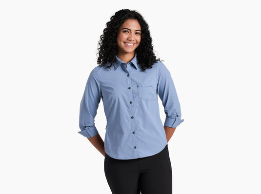 Kuhl Wander Long Sleeve Womens Shirt - Blue Cove