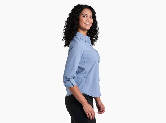 Kuhl Wander Long Sleeve Womens Shirt - Blue Cove