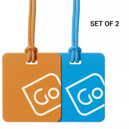 GO Luggage Tag Twin Pack (Blue/Orange)