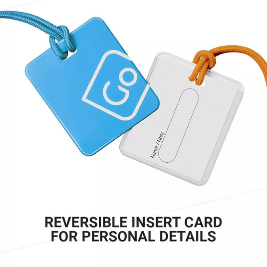 GO Luggage Tag Twin Pack (Blue/Orange)
