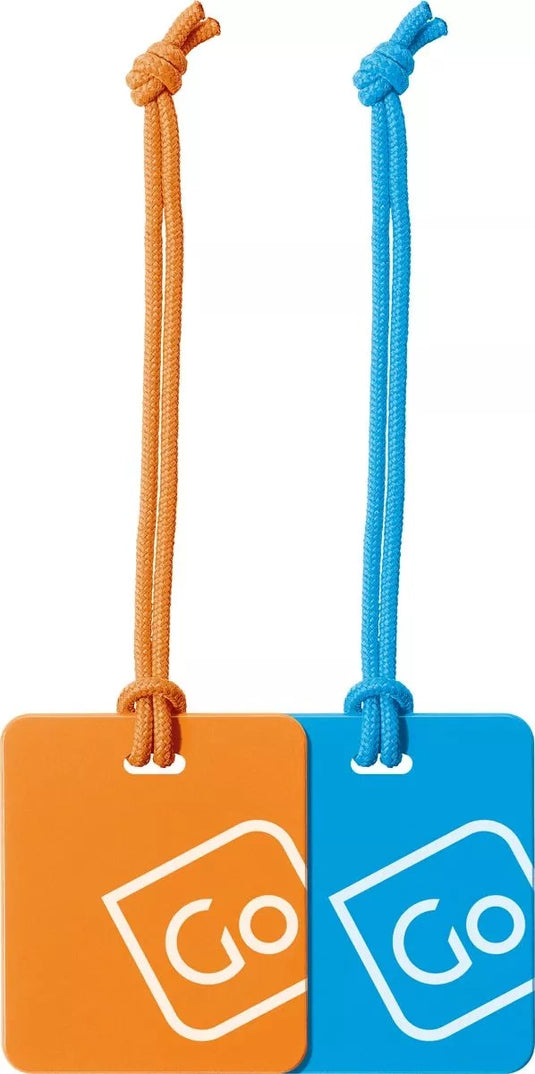 GO Luggage Tag Twin Pack (Blue/Orange)