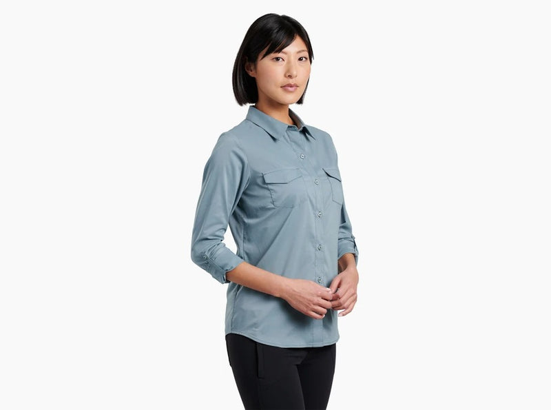 Load image into Gallery viewer, Kuhl Kamp Long Sleeve Ladies Shirt - Eucalyptus
