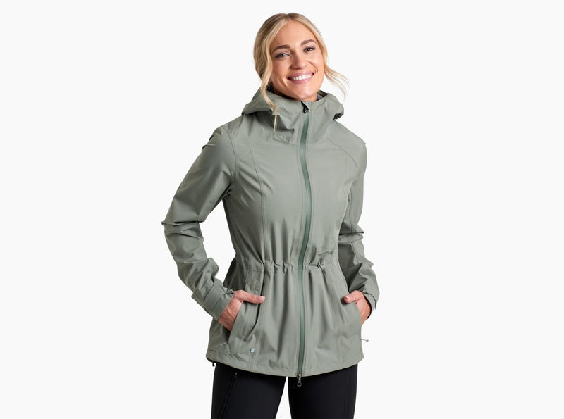 Load image into Gallery viewer, Kuhl Stretch Voyager Womens Rain Jacket - Soft Pine
