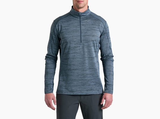 Kuhl Alloy 1/4 Zip Mens Long Sleeve Top - Charcoal Blue