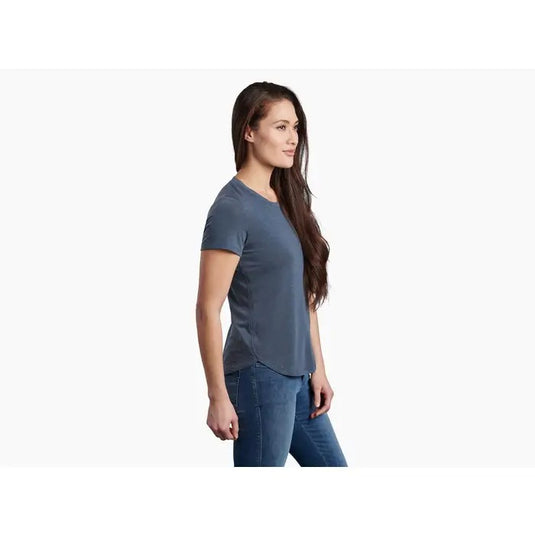 Kuhl Konstance Short Sleeve Womens Tee - Metal Blue