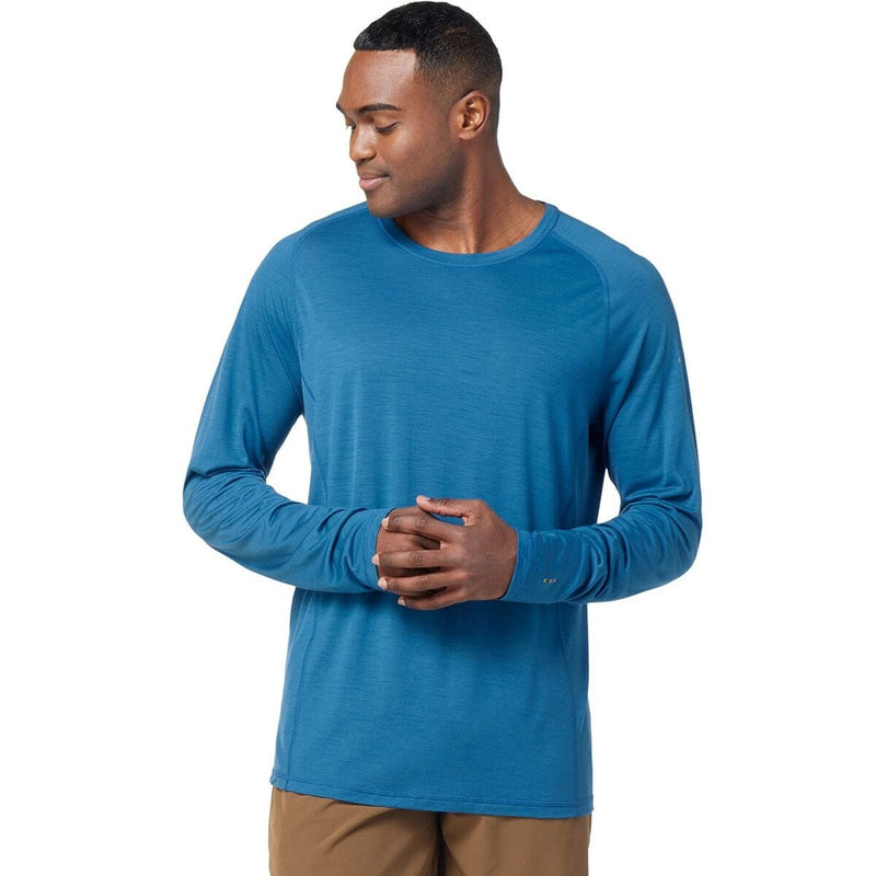 Load image into Gallery viewer, Smartwool Mens 120 Sport Long Sleeve Tee - Light Neptune
