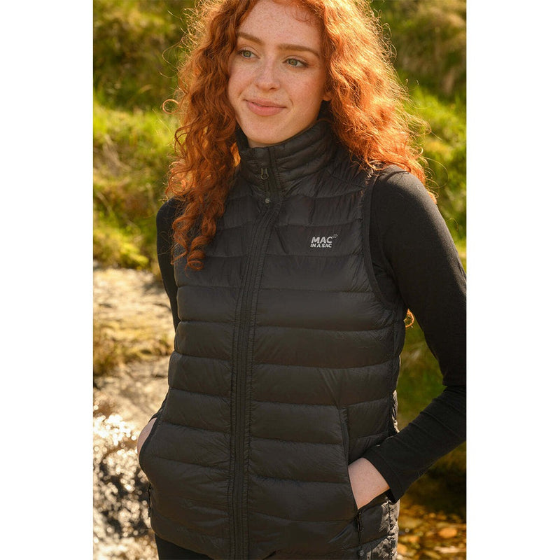 Load image into Gallery viewer, Mac in a Sac Womens Down Vest - Black

