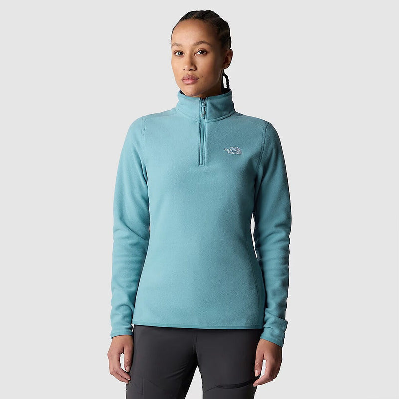 Load image into Gallery viewer, The North Face Glacier Quarter Zip Womens Jacket - Algae Blue 
