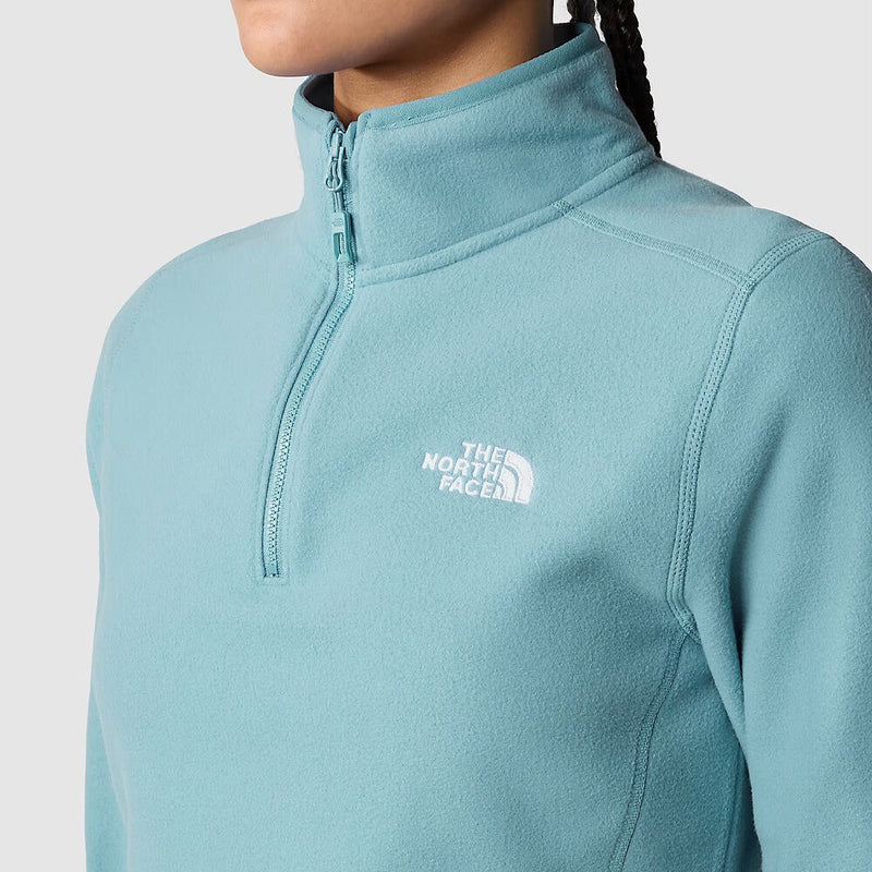 Load image into Gallery viewer, The North Face Glacier Quarter Zip Womens Jacket - Algae Blue 
