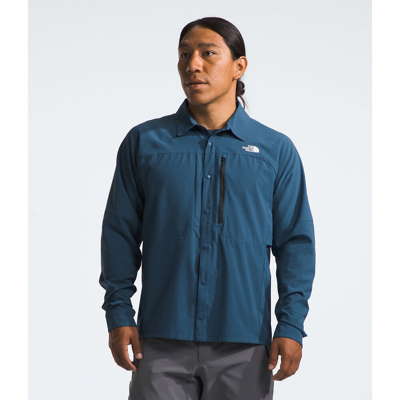Load image into Gallery viewer, The North Face Mens Long Sleeve First Traiil Shirt - Shady Blue 
