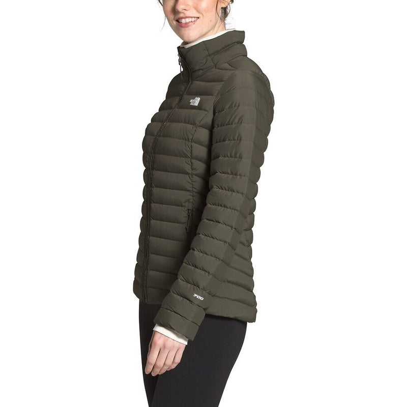 Load image into Gallery viewer, TNF Stretch Down Jacket New Taupe Green Womens
