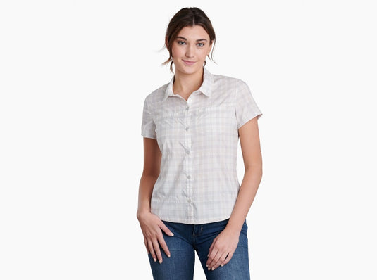 KUHL KAMP SHORT SLEEVE WOMENS SHIRT - SEA SALT