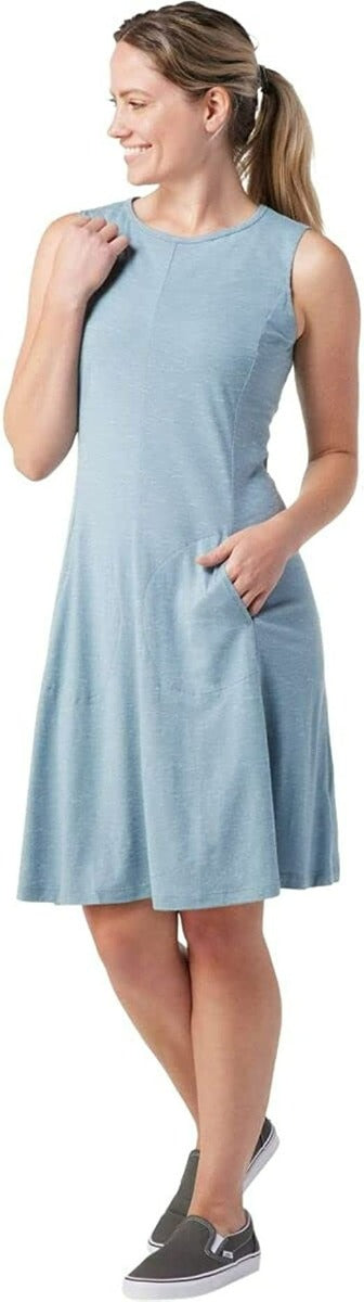 SMARTWOOL EVERYDAY MERINO TANK DRESS - STORM BLUE HEATHER