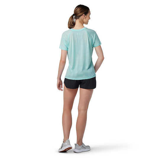 SMARTWOOL 120 SPORT TEE - AQUA HEATHER