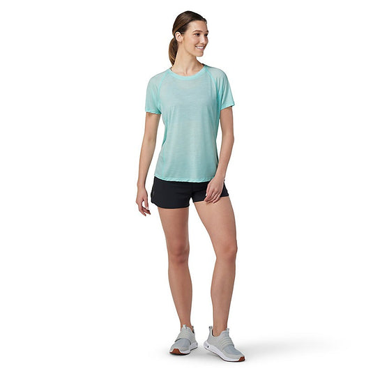 SMARTWOOL 120 SPORT TEE - AQUA HEATHER