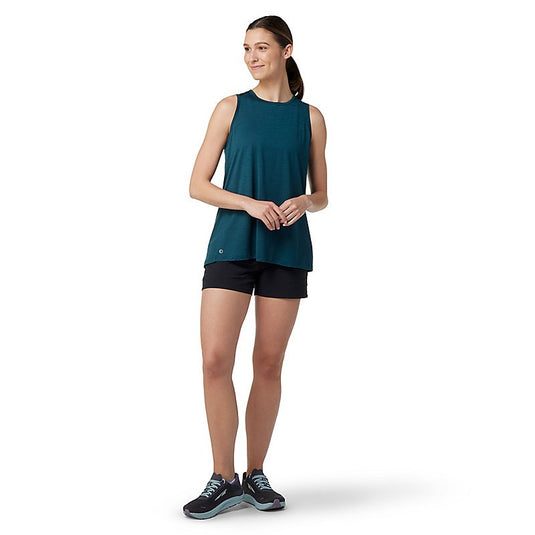 Smartwool Sport High Neck Tank - Twilight Blue