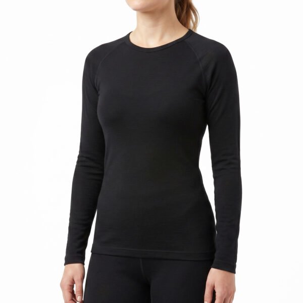 Load image into Gallery viewer, Wilderness Wear Light Merino l/s Black W
