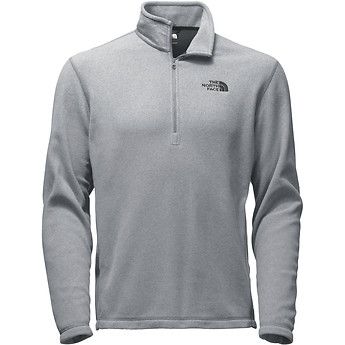 The North Face TKA 100 1/4 Zip Mens in Med Grey Heather