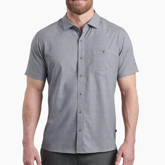 Kuhl Persuadr Short Sleeve Mens Shirt - Anchor Grey

