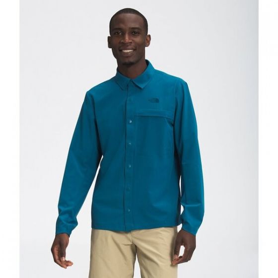 TNF First Trail Mens Long Sleeved Shirt Moroccan Blue