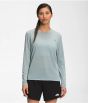 The North Face Long Sleeved Womens Tee - Silver Blue